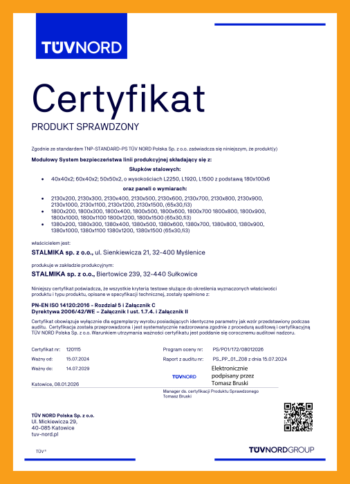 Stalmika-safety-certyfikat-produkt-sprawdzony-TUV